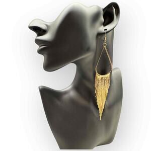 NWT Gold Multi-Strand Hanging Sparkle Dangle Earrings